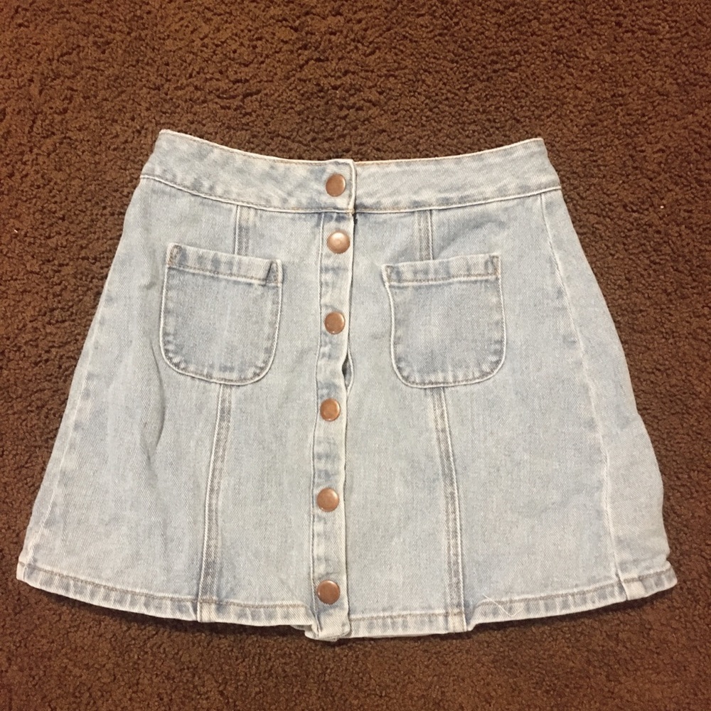 brandy melville jean skirt